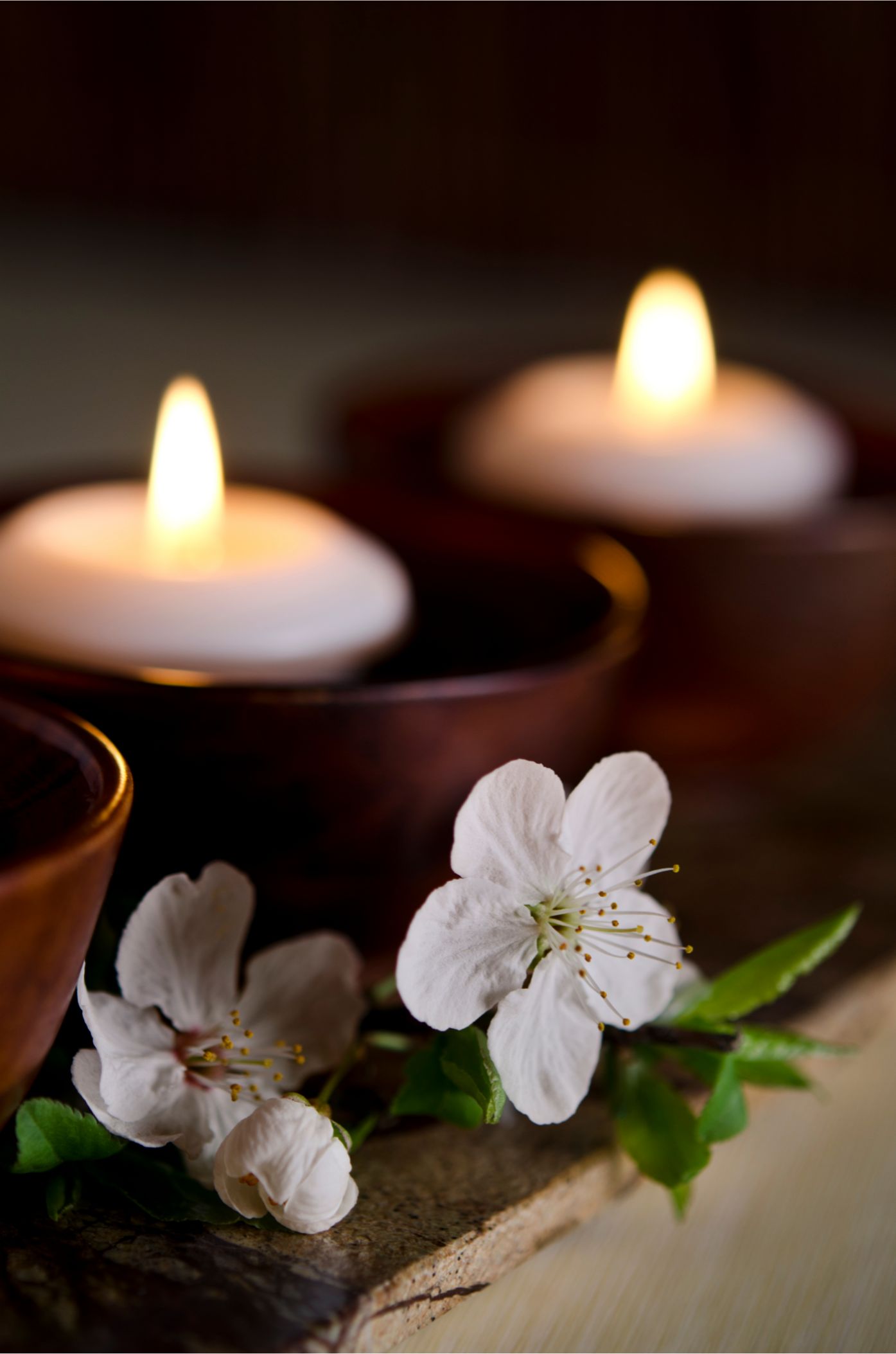 Floating Candles in a Zen Spa