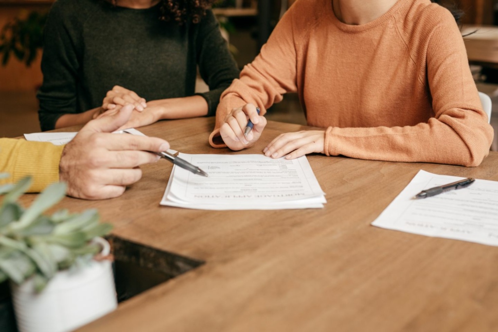 Couple receiving advice from a financial advisor