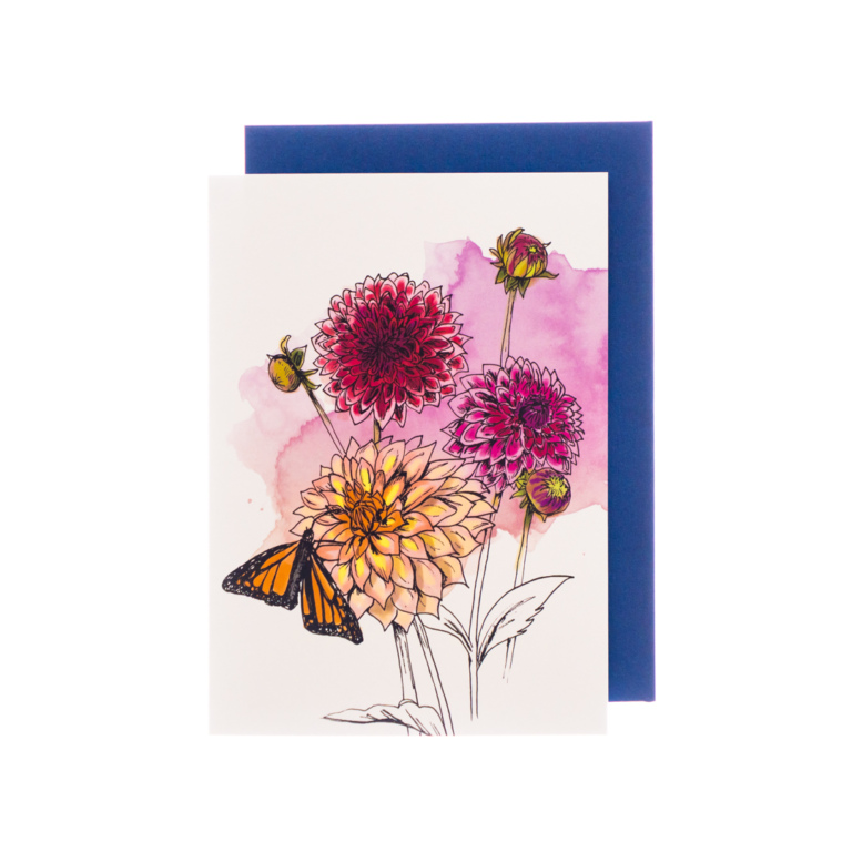 Dahlia (blooms in summer)