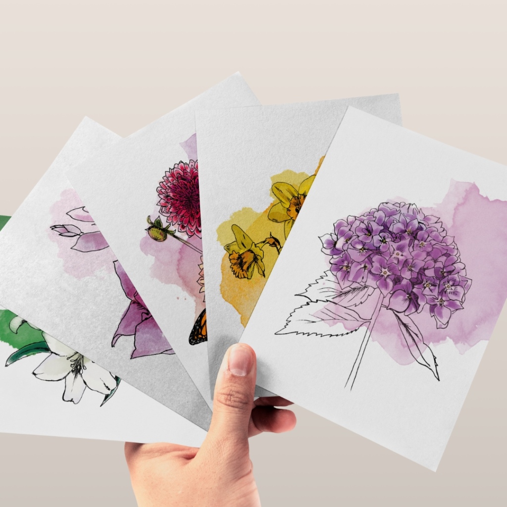 Seasonal Flower Go With Grace Cards