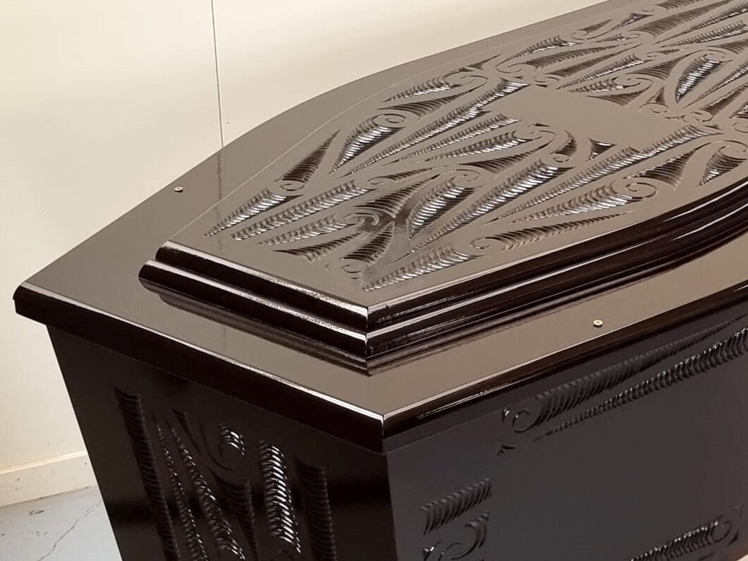  Waka Moenga Hand-Carved Casket