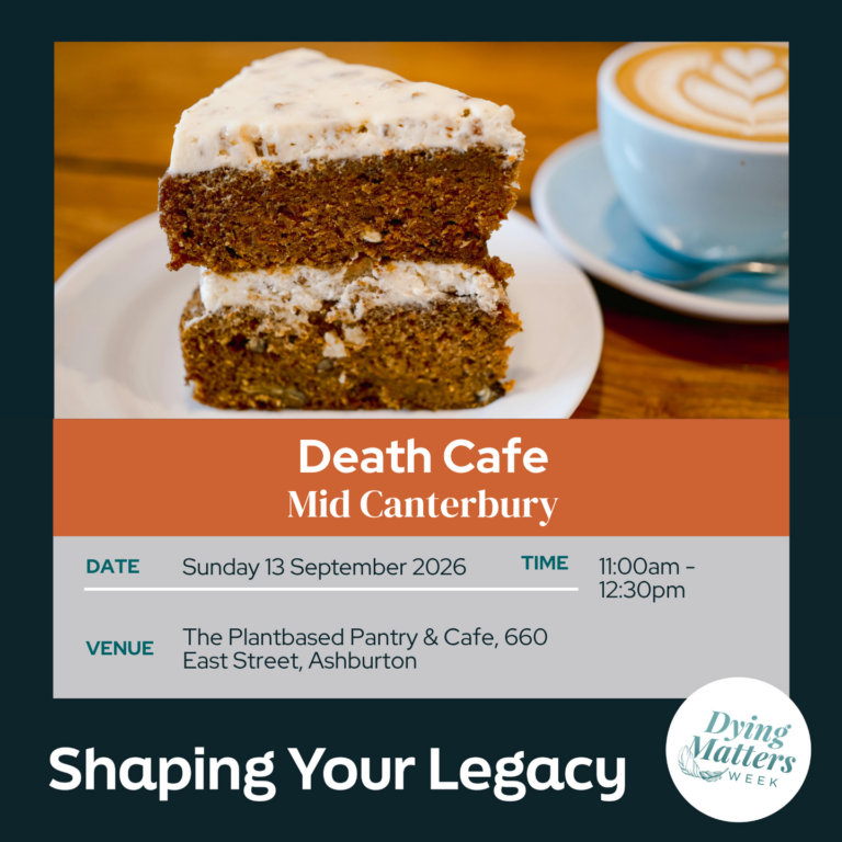 Dying Matters Week - Event tile for Death Cafe Mid Canterbury