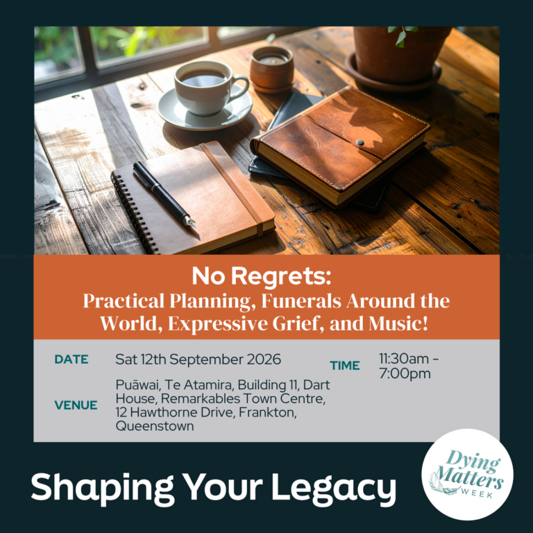 Event tile - No Regrets: Practical Planning - Dying Matters Week in Queenstown