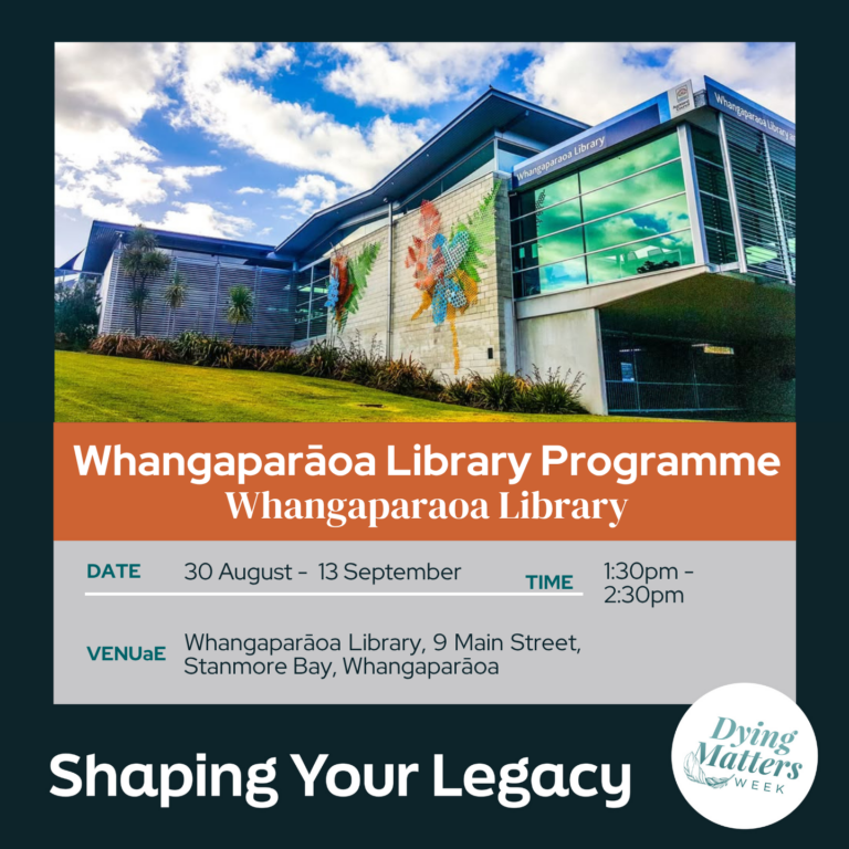 Image of Whangaparaoa Library with event for library programme