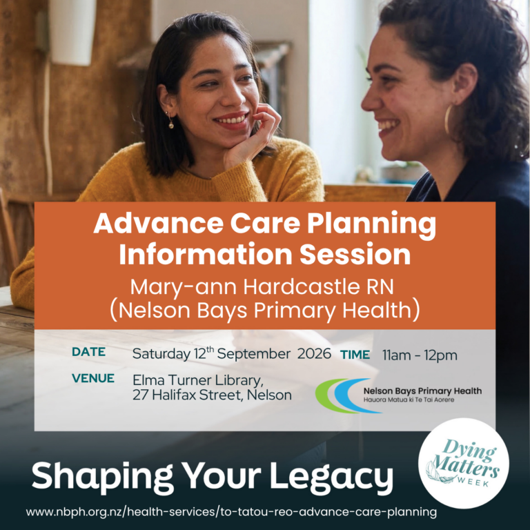 Advance Care Planning Information Session - Nelson